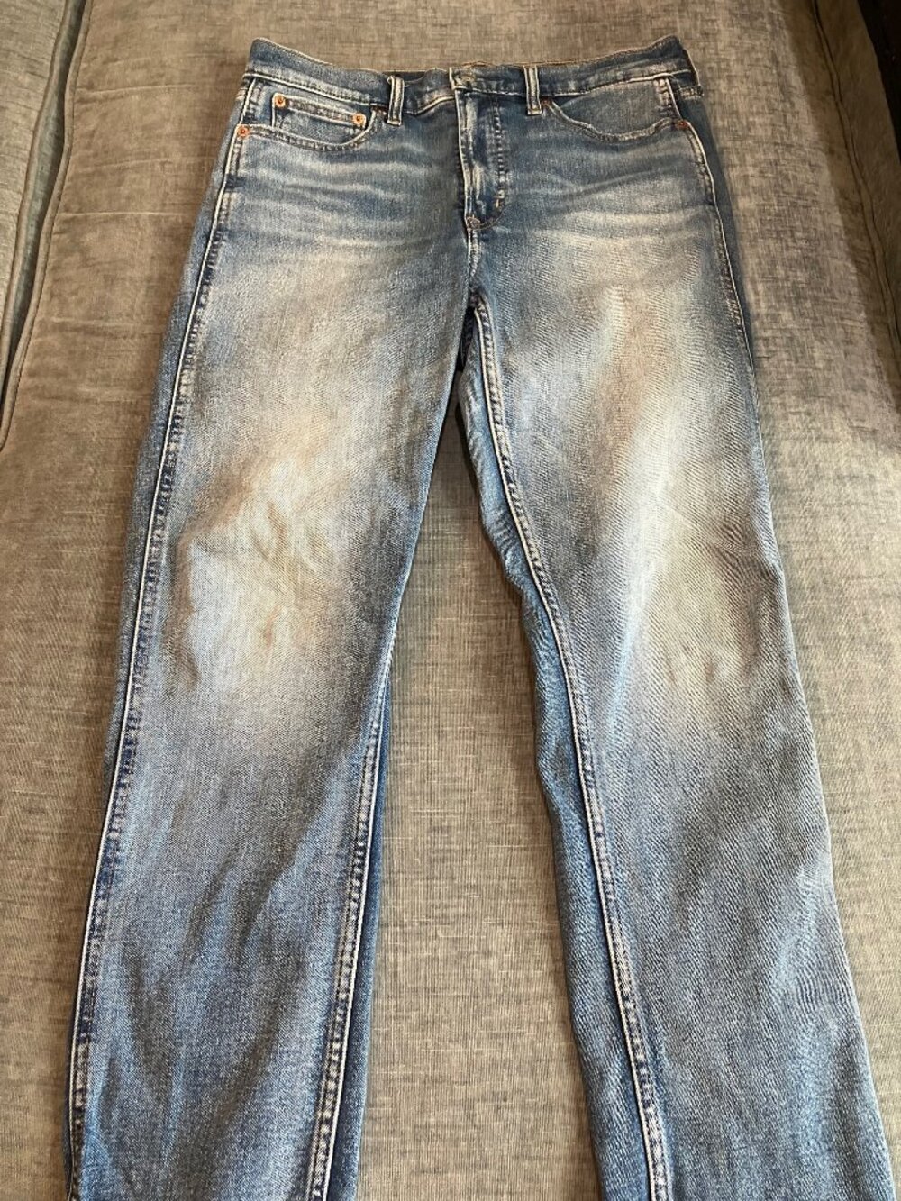 Gap Vintage Slim High Rise Jeans Womens 30 10R Blue Straight Taper Cotton Denim
